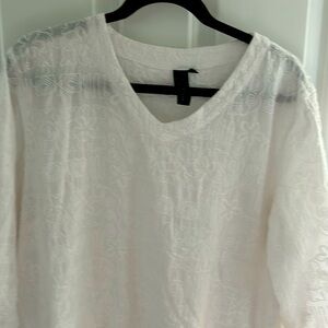 Focus Casual Life size large white cotton shirt.